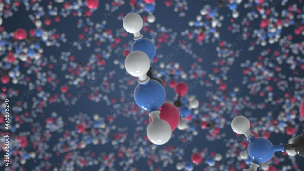 Urea molecule. Isolated molecular model. Looping 3D animation or motion background Urea molecule. Isolated molecular model. Looping 3D animation or motion background