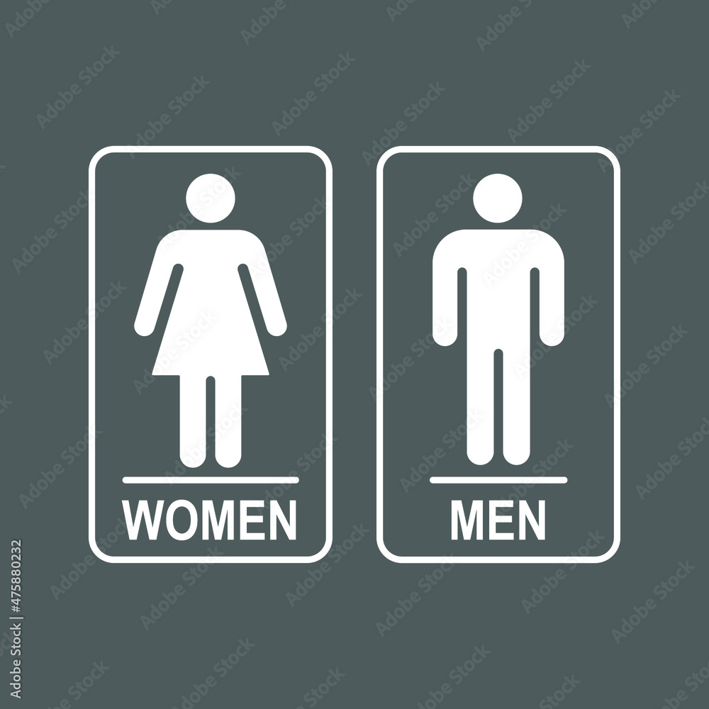 Girls and boys restroom sign. men and women restroom icon. toilet icon sign symbol. vector illustration. Girls and boys restroom sign. men and women restroom icon. toilet icon sign symbol. vector illustration.