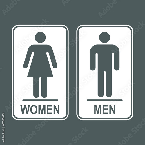Girls and boys restroom sign. men and women restroom icon. toilet icon sign symbol. vector illustration.