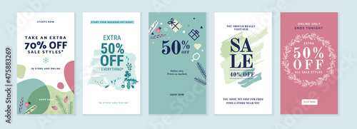 Winter sale. Vector illustrations for web and social media sale banners, shopping and e-commerce, store branding, sale tags and coupons, product promotion, marketing.