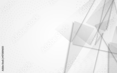 White Triangle Creative Vector Gray Background.