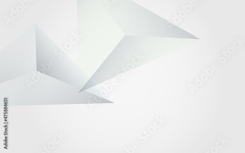 White Geometric Creative Vector  Gray Background.