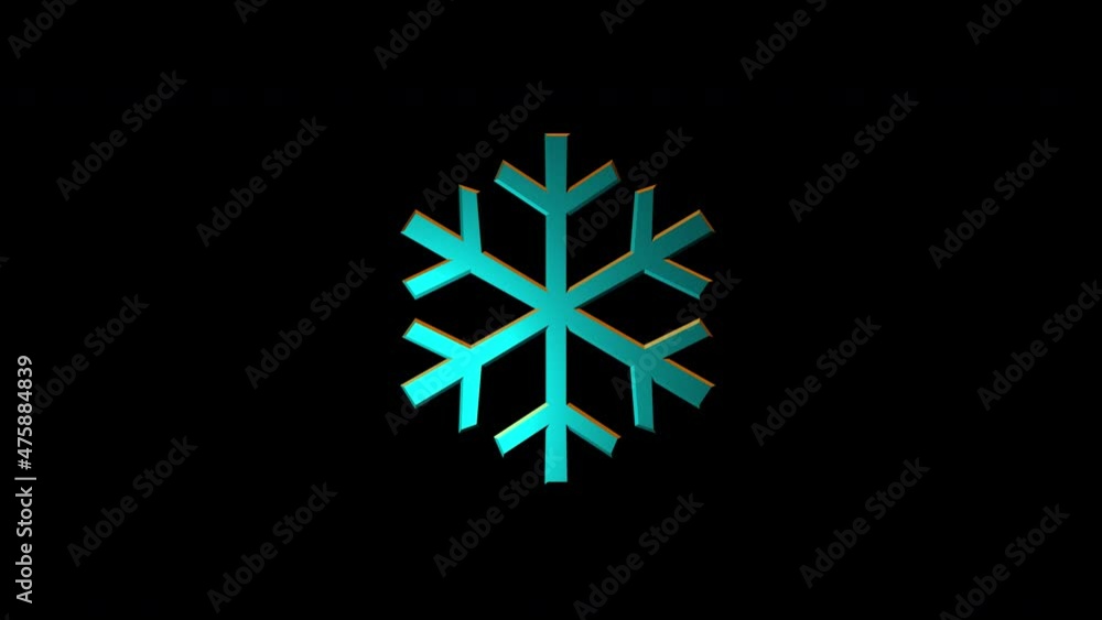 Snowflake rotating icon animation with alpha channel Snowflake rotating icon animation with alpha channel