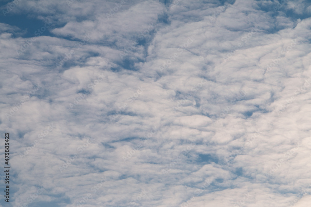 beautiful blue sky with clouds, nature background, film grain noise effect beautiful blue sky with clouds, nature background, film grain noise effect