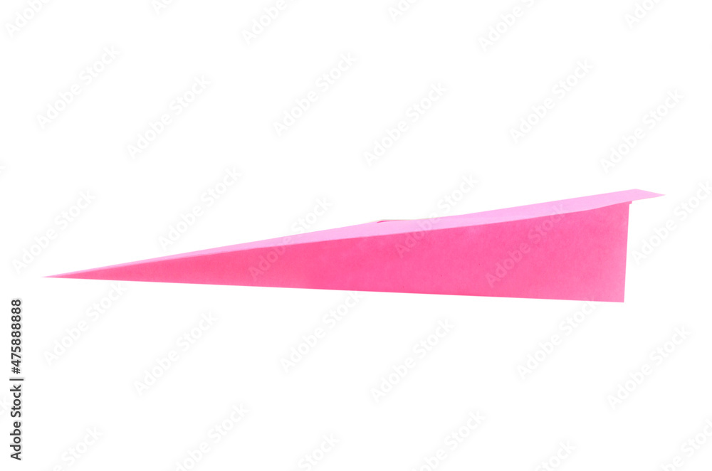 A pink paper plane A pink paper plane