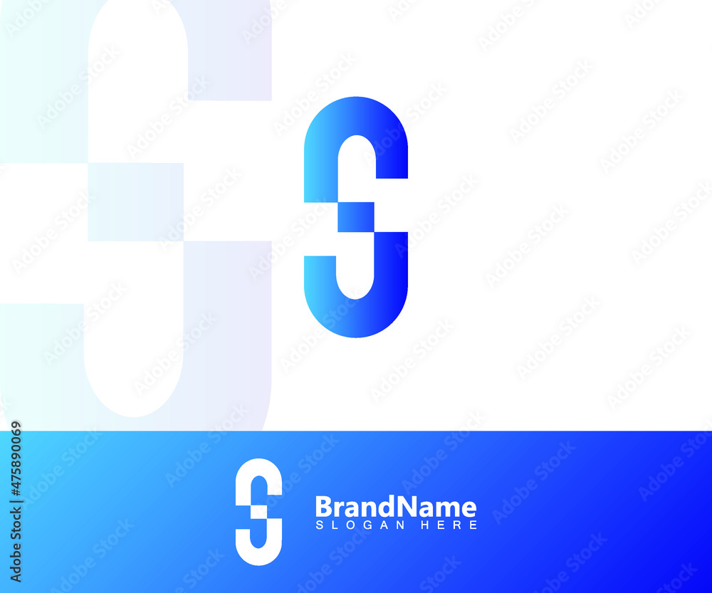 S letter logo template,  unique and simple logo. logo for brand, initials, symbol, company. vector illustration
