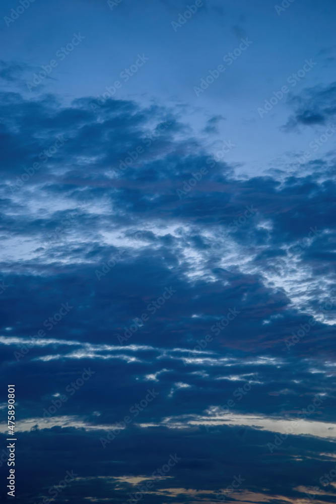 Beautiful view of sky with clouds at sunrise. Partly cloudy. Colorful sunset. Natural blue sky background texture, beautiful color. Beautiful view of sky with clouds at sunrise. Partly cloudy. Colorful sunset. Natural blue sky background texture, beautiful color.