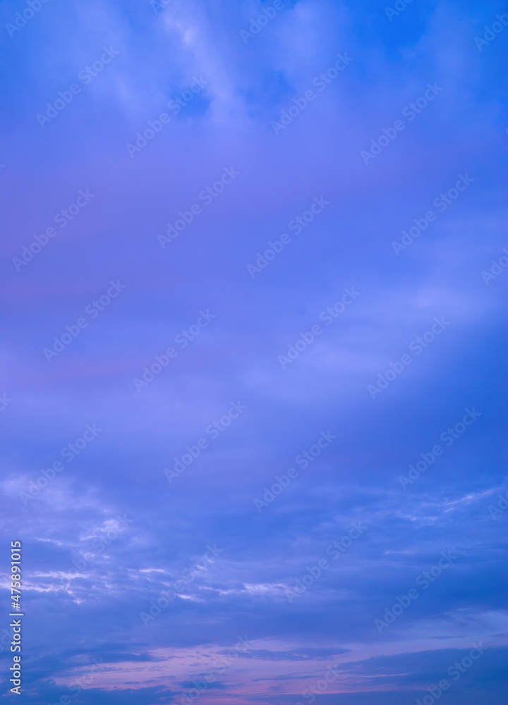 Beautiful view of sky with clouds at sunrise. Partly cloudy. Colorful sunset. Natural blue sky background texture, beautiful color. Beautiful view of sky with clouds at sunrise. Partly cloudy. Colorful sunset. Natural blue sky background texture, beautiful color.