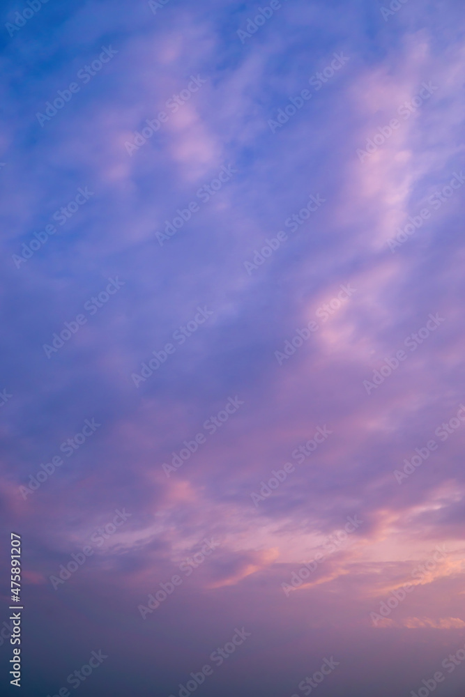 Beautiful view of sky with clouds at sunrise. Partly cloudy. Colorful sunset. Natural blue sky background texture, beautiful color. Beautiful view of sky with clouds at sunrise. Partly cloudy. Colorful sunset. Natural blue sky background texture, beautiful color.