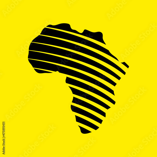 Africa silhouette concept logo design. African Technology Logo.
