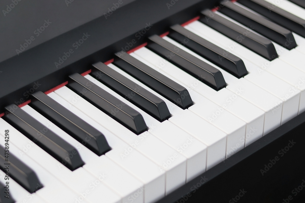 closeup keys of electric piano keyboard closeup keys of electric piano keyboard
