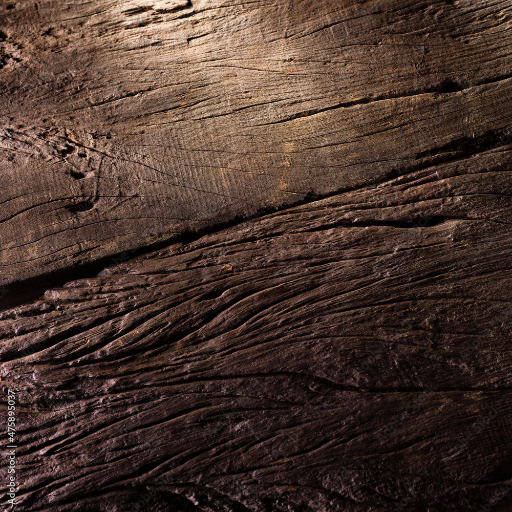 Texture and pattern of old dark brown wood.Old wood concept in vintage tone Texture and pattern of old dark brown wood.Old wood concept in vintage tone