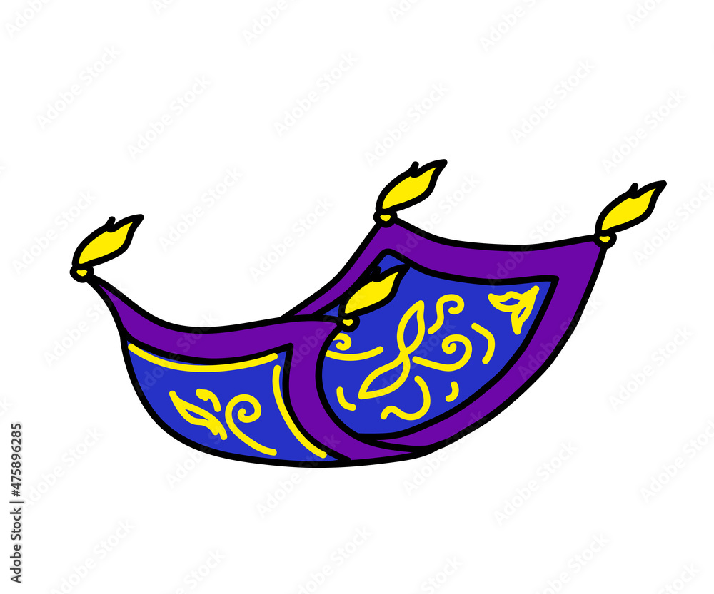 Magic flying carpet. An object. Vector illustration. Magic flying carpet. An object. Vector illustration.