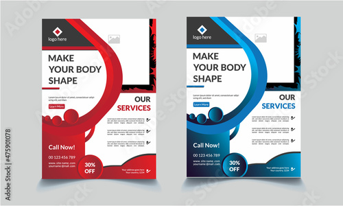 flyer design template for gym or fitness business