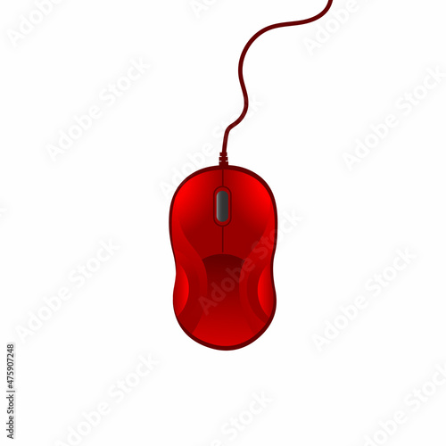 Obraz na płótnie computer mouse isolated on white w salonie