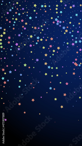 Festive charming confetti. Celebration stars. Colo