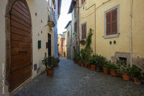 Fototapeta Naklejka Na Ścianę i Meble -  Street view of Medieval town 