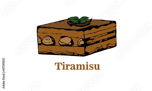 Tiramisu graphic vector