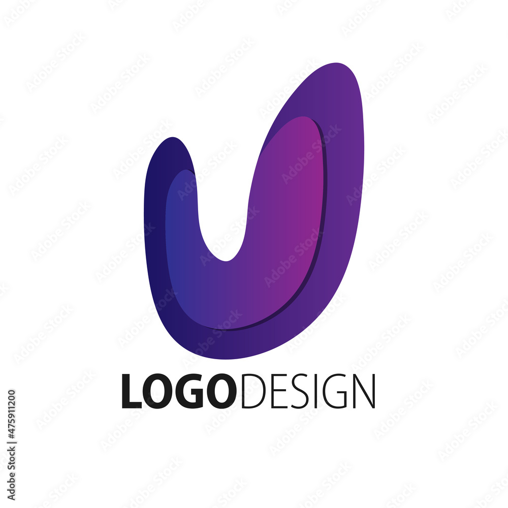 abstract logo design. cut paper effect abstract logo design. cut paper effect