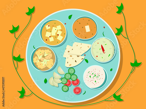 Indian traditional food Thali