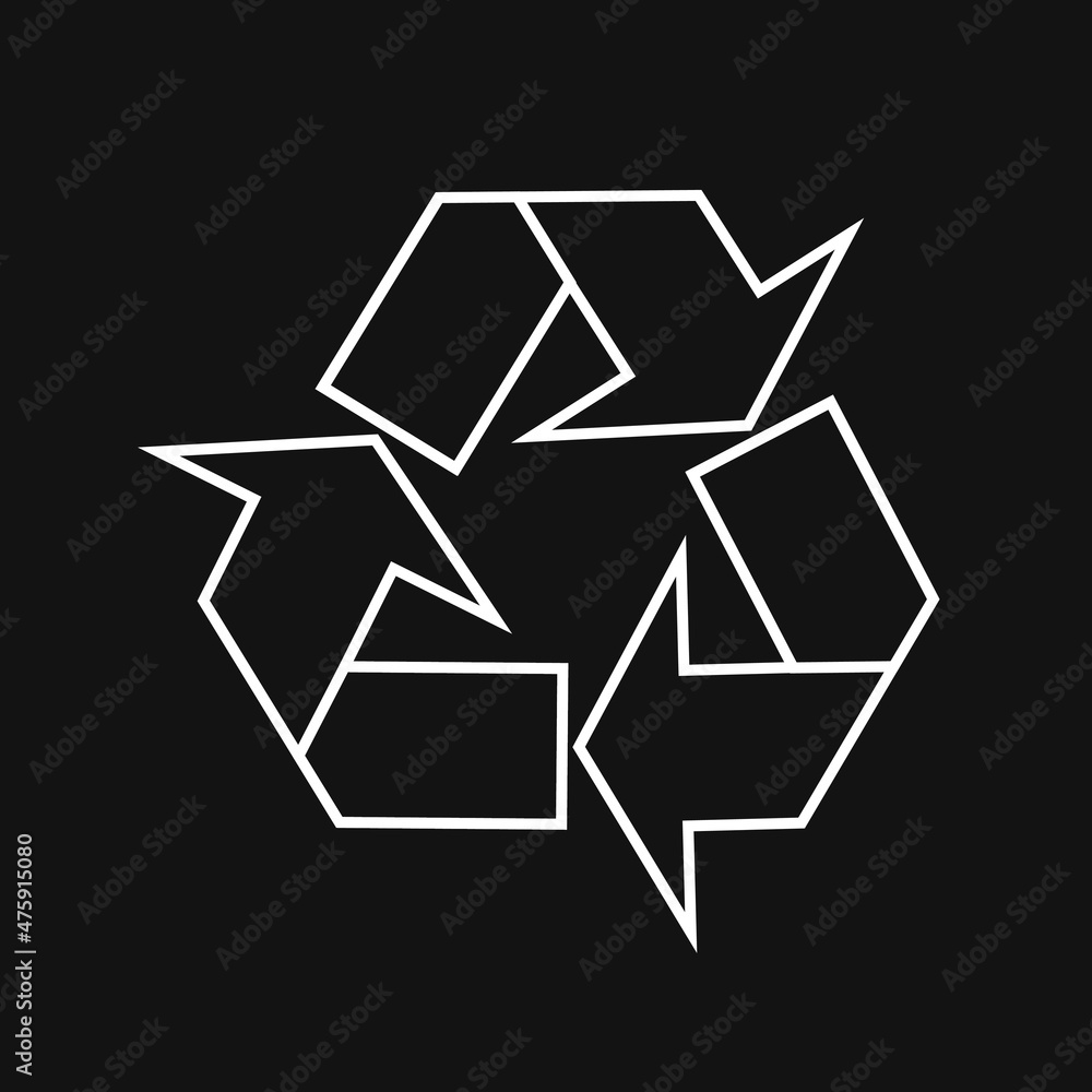 Recycle symbol. Triangular recycling icon. Recycle symbol. Triangular recycling icon.