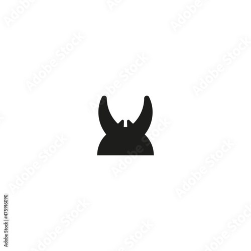 Wiking hat icon. Simple style historycal museum poster background symbol. Historycal museum logo design element. Historycal museum t-shirt printing. Vector for sticker.