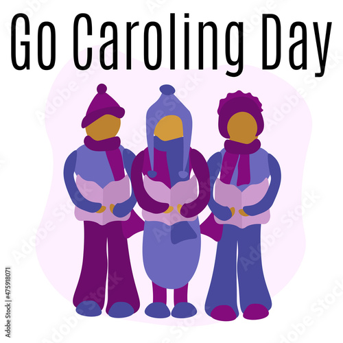 Go Caroling Day, Idea for poster, banner, flyer or postcard