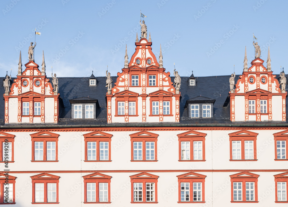 Old building facade in Europe