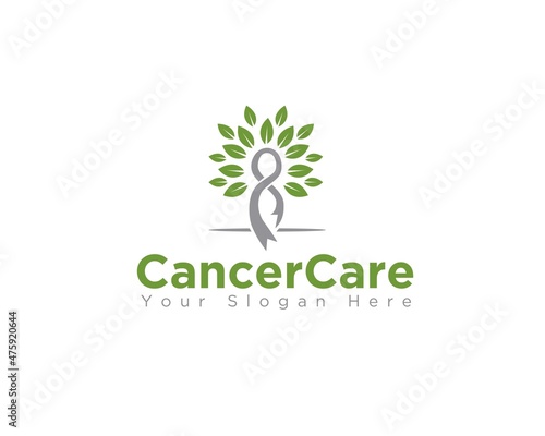 tree cancer care logo designs for medical service and health care logo