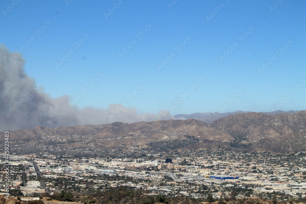 Fire at the mountains in Los Angeles