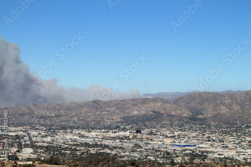 Fire at the mountains in Los Angeles