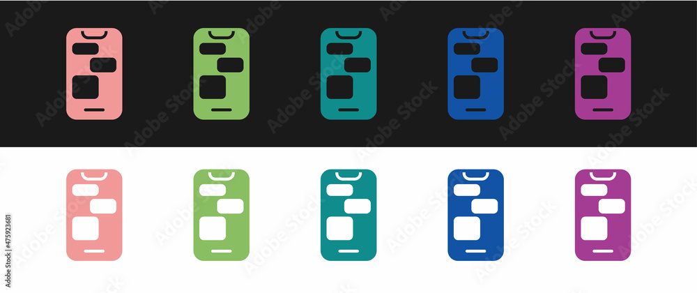 Set Mobile 24 hours support icon isolated on black and white background. All-day customer support call-center. Full time call services. Vector Set Mobile 24 hours support icon isolated on black and white background. All-day customer support call-center. Full time call services. Vector