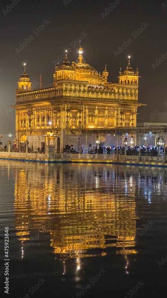 The famous Golden temple in Amritsar, Punjab,India