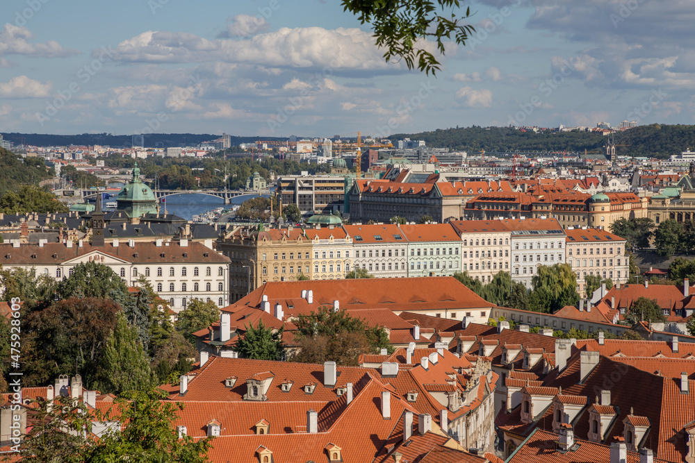 Fototapeta premium roofs of Lesser Town - view from Prague Castle