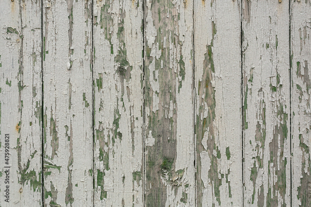 Obraz premium Wooden planks old with cracked paint