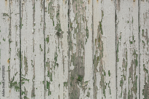 Wooden planks old with cracked paint
