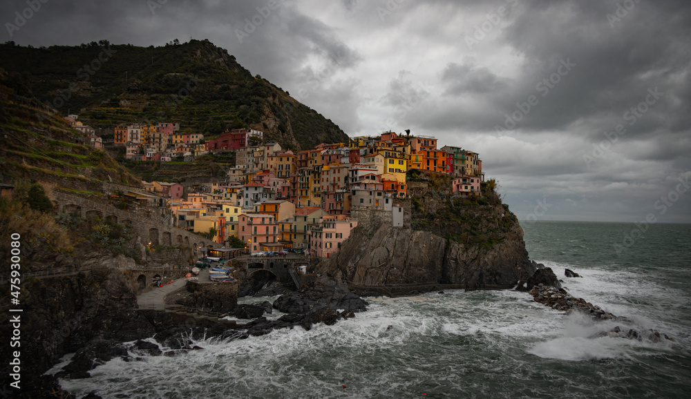 Amazing Village of Manarola in Cinque Terre at the Italian coast - travel photography