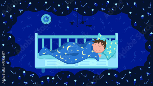 Sweet Dreams About The Cosmos (Space) Of A Little Boy