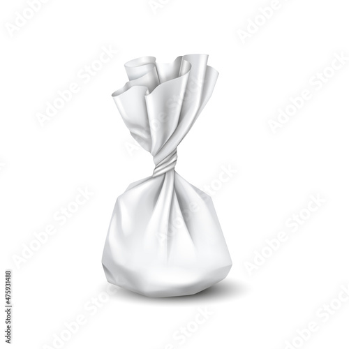 Wrap for truffle candy. Design for chocolate package. Mockup of wrapper for sweets