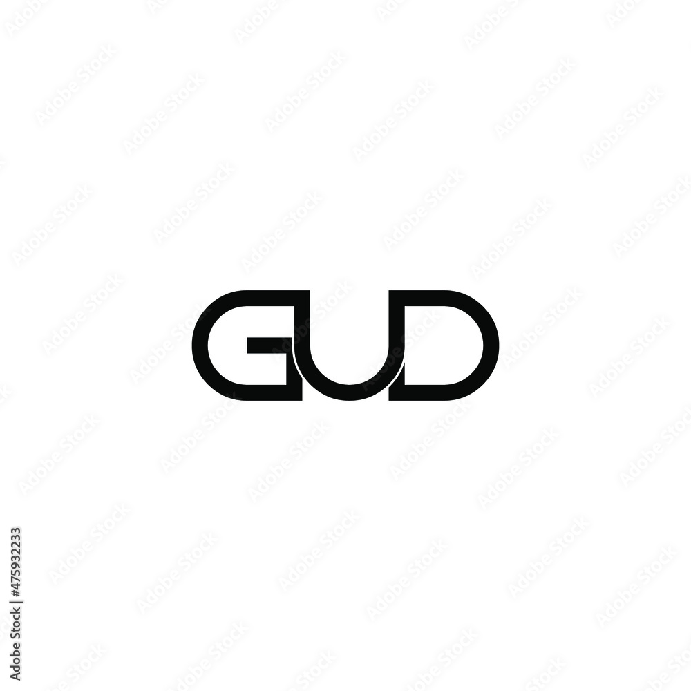 gud letter initial monogram logo design gud letter initial monogram logo design