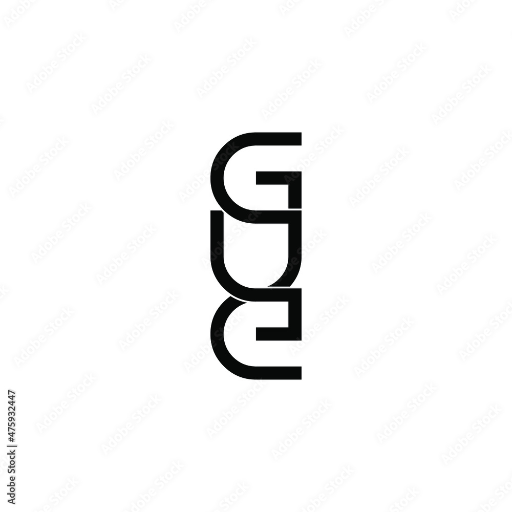 gue letter initial monogram logo design gue letter initial monogram logo design