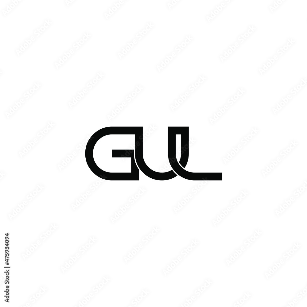 gul letter initial monogram logo design gul letter initial monogram logo design