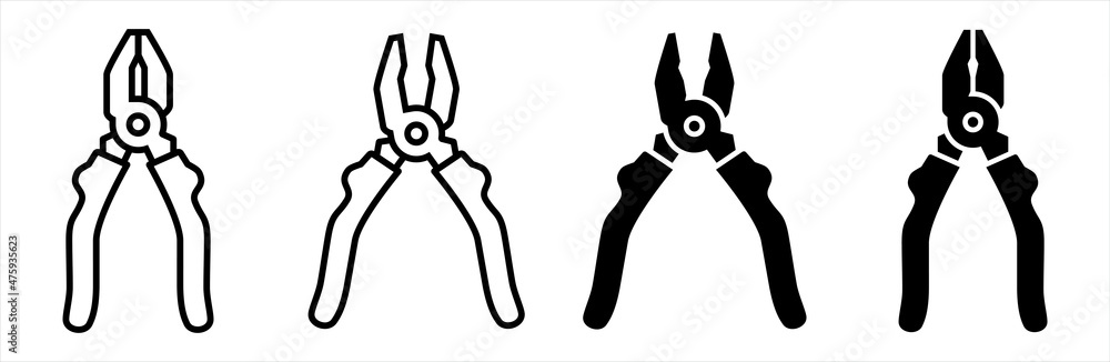 Pliers icon, build, repair elements, construction tool vector illustration. Pliers icon, build, repair elements, construction tool vector illustration.