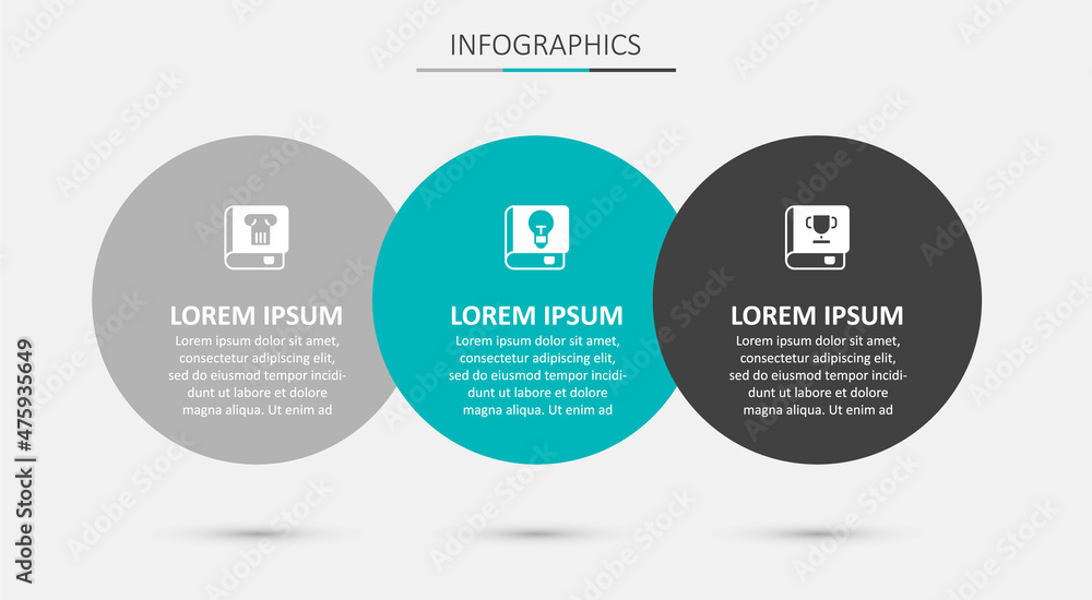 Set User manual, History book and Book. Business infographic template. Vector Set User manual, History book and Book. Business infographic template. Vector