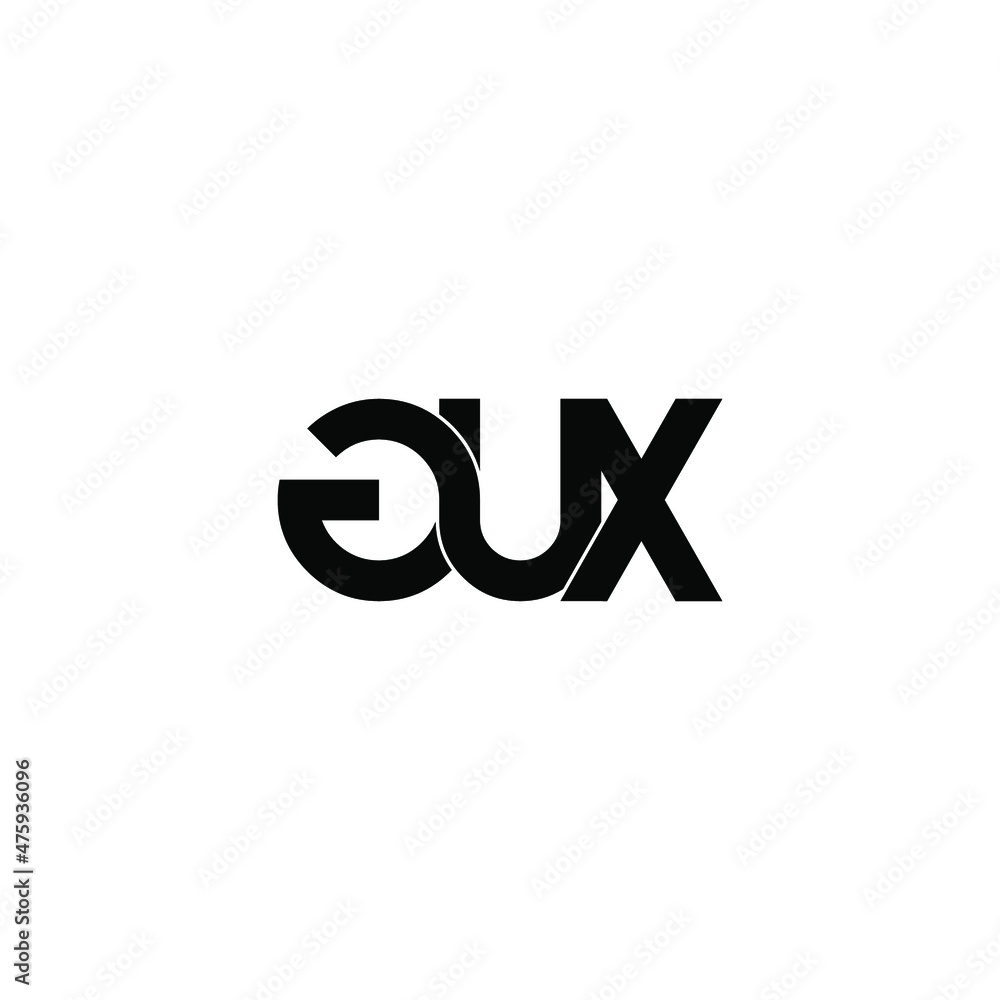 gux letter initial monogram logo design gux letter initial monogram logo design