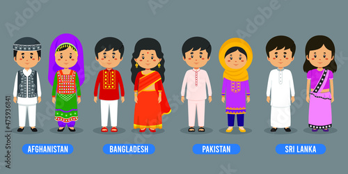 Character in Different National Costumes