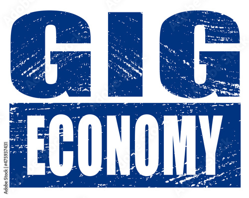 Grunge and distressed gig economy label