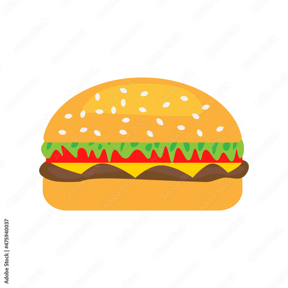 Burger icon on white background Burger icon on white background