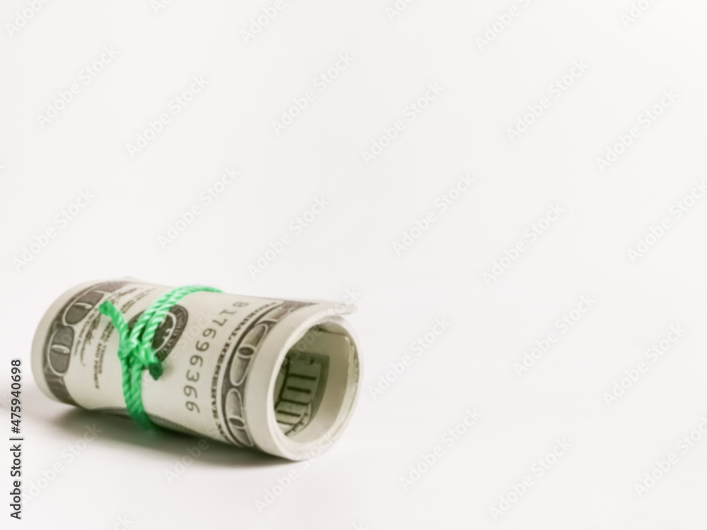 Dollar money roll isolated on white background. Dollar money roll isolated on white background.