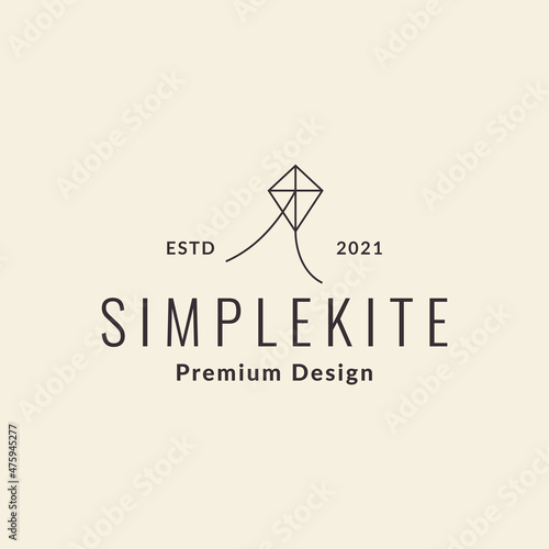 line minimalist kite logo design vector graphic symbol icon sign illustration creative idea